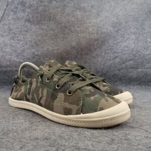 Time & Tru Shoes Womens 8 Scrunchback Sneaker Slip On Casual Comfort Camo Flats